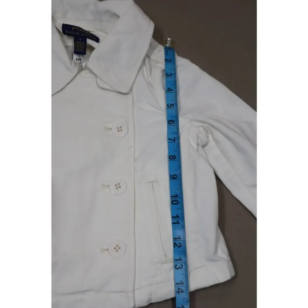 Polo Ralph‎ Lauren White Denim Buttoned Jacket Kids Size 6